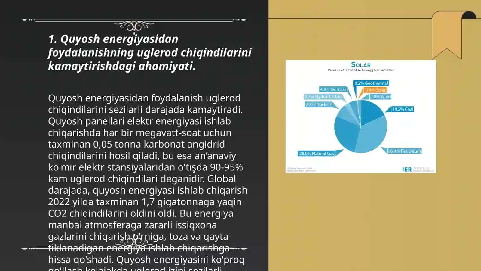 Quyosh energiyasidan foydalanishning uglerod chiqindilarini kamaytirishdagi ahamiyati 3