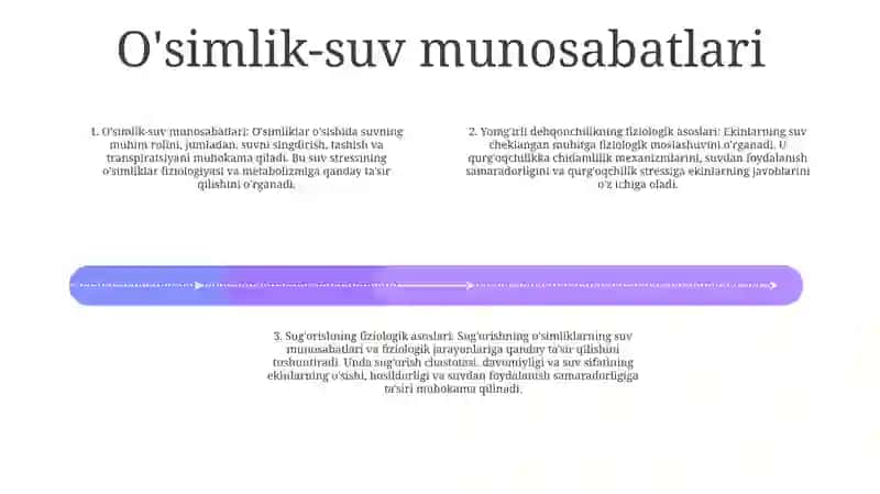 SugʻOriladigan Dehqonchilikning Fiziologik Asoslari 3