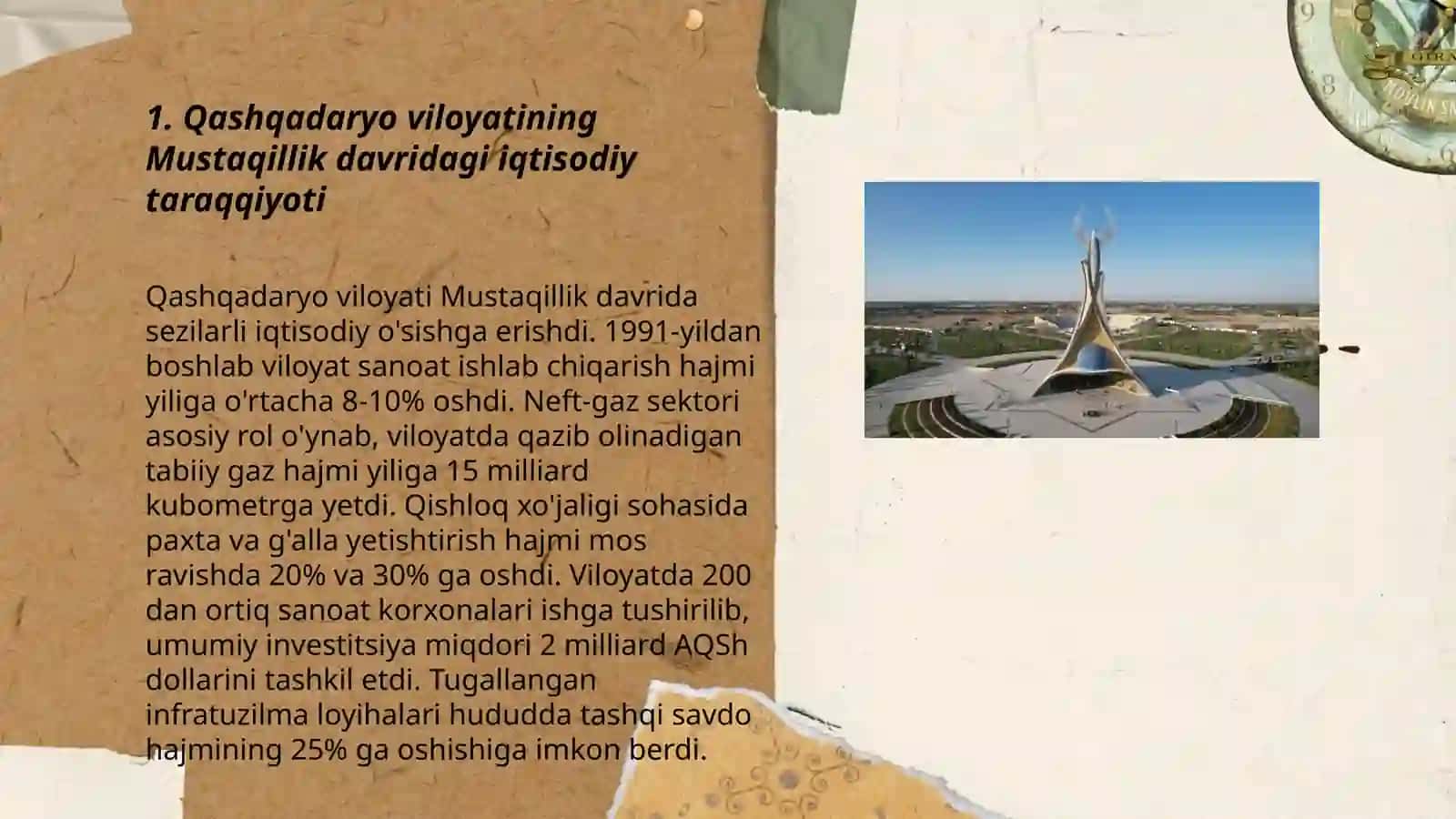 Qashqadaryo viloyatining Mustaqillik davridagi iqtisodiy taraqqiyoti 3