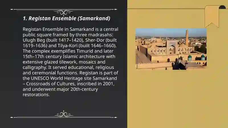 Historical monuments of Uzbekistan 3