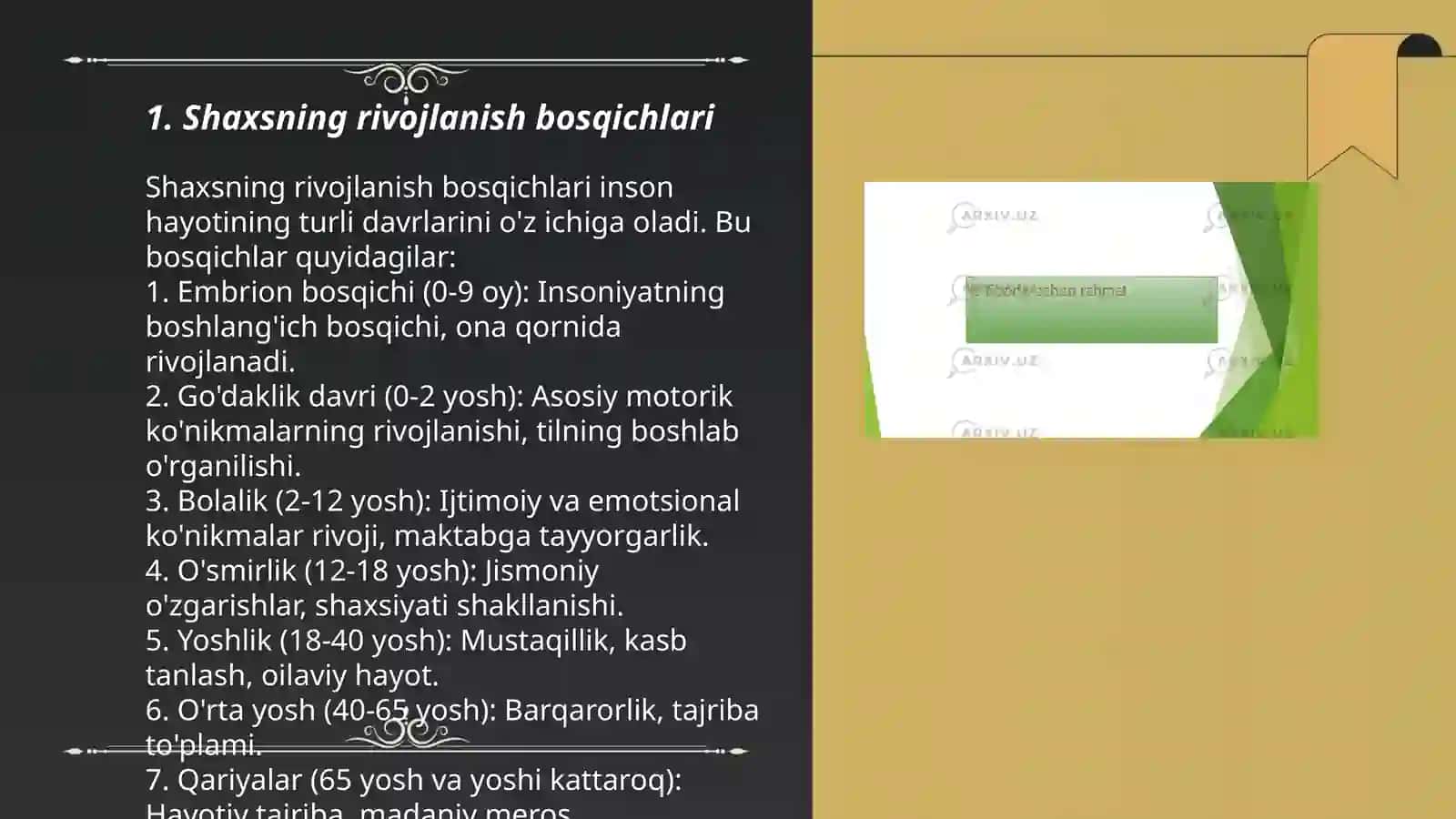 Shaxsning rivojlanishi,tarbiyasivaijtimoiylashuvi,tarbiyamaqsadivavazifalari 3