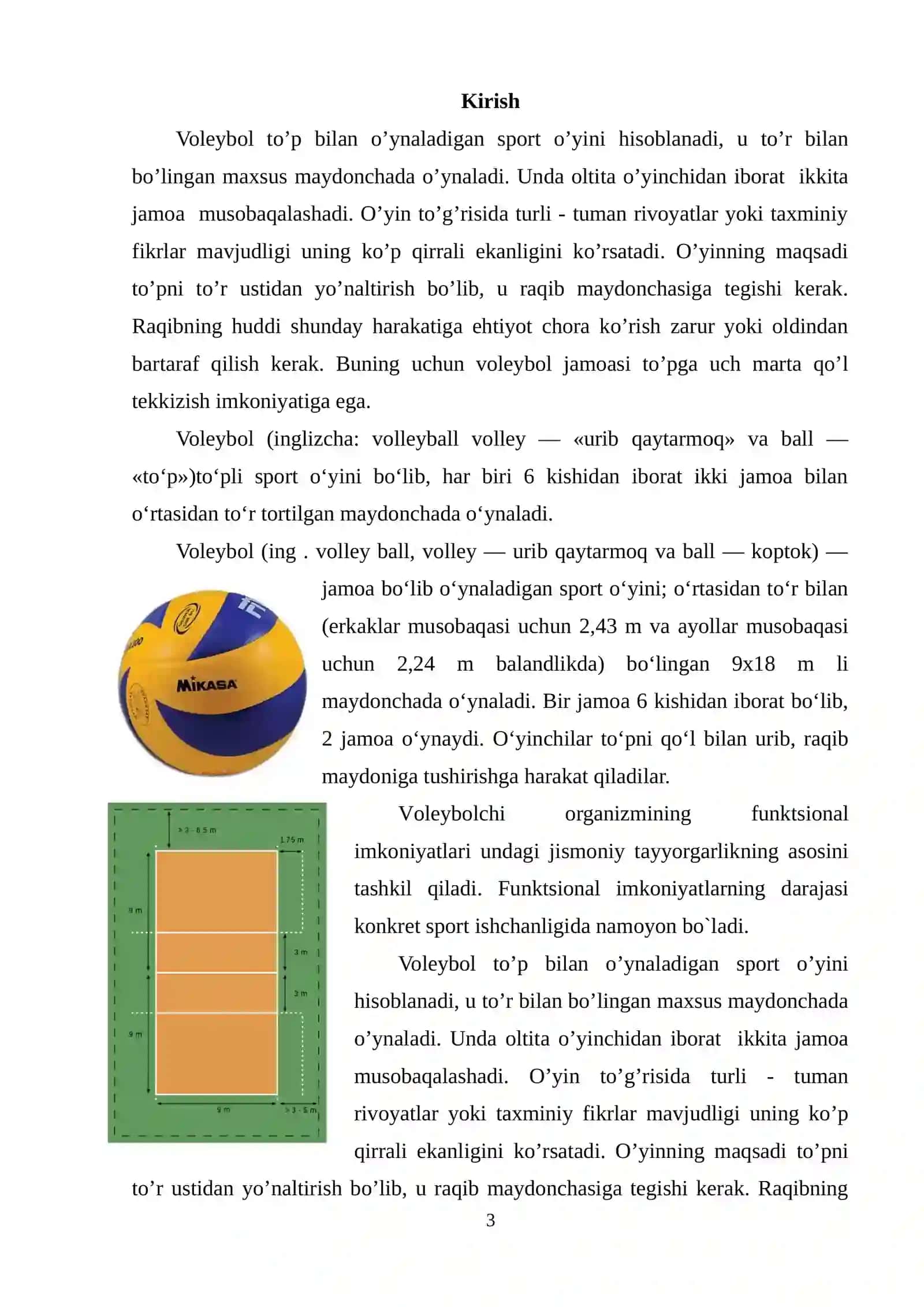 Voleybol o'yinini kelib chiqishi va rivojlanish tarixi 3