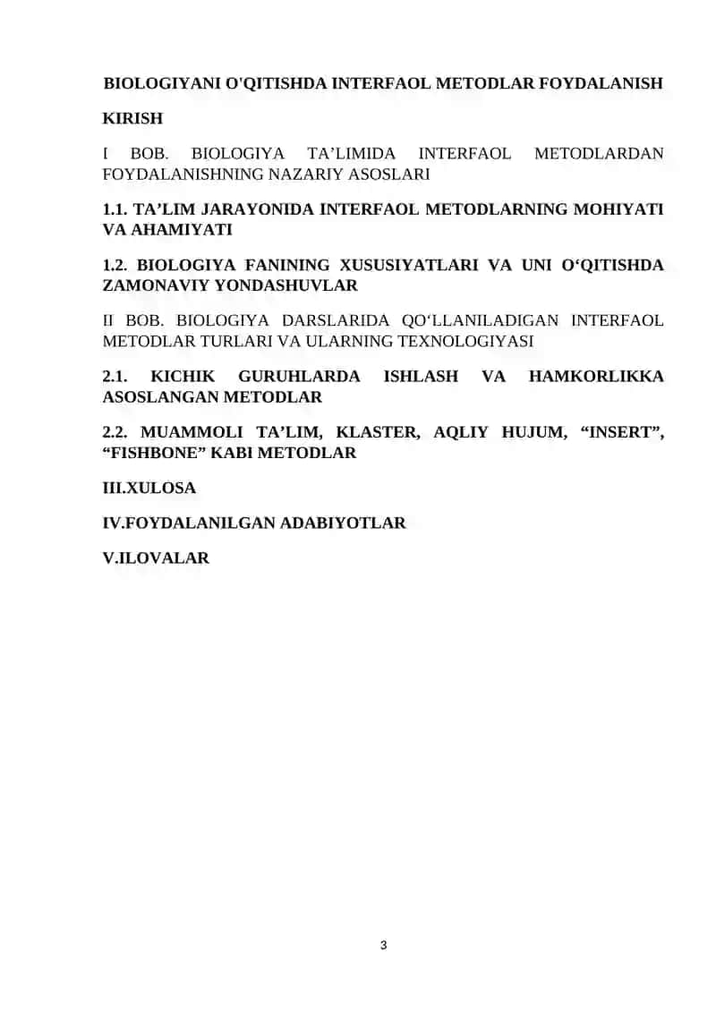 Biologiya fanidan Qon aylanish tizimining tuzilishi va vazifasi mavzularini o’qitish metodikasi 3