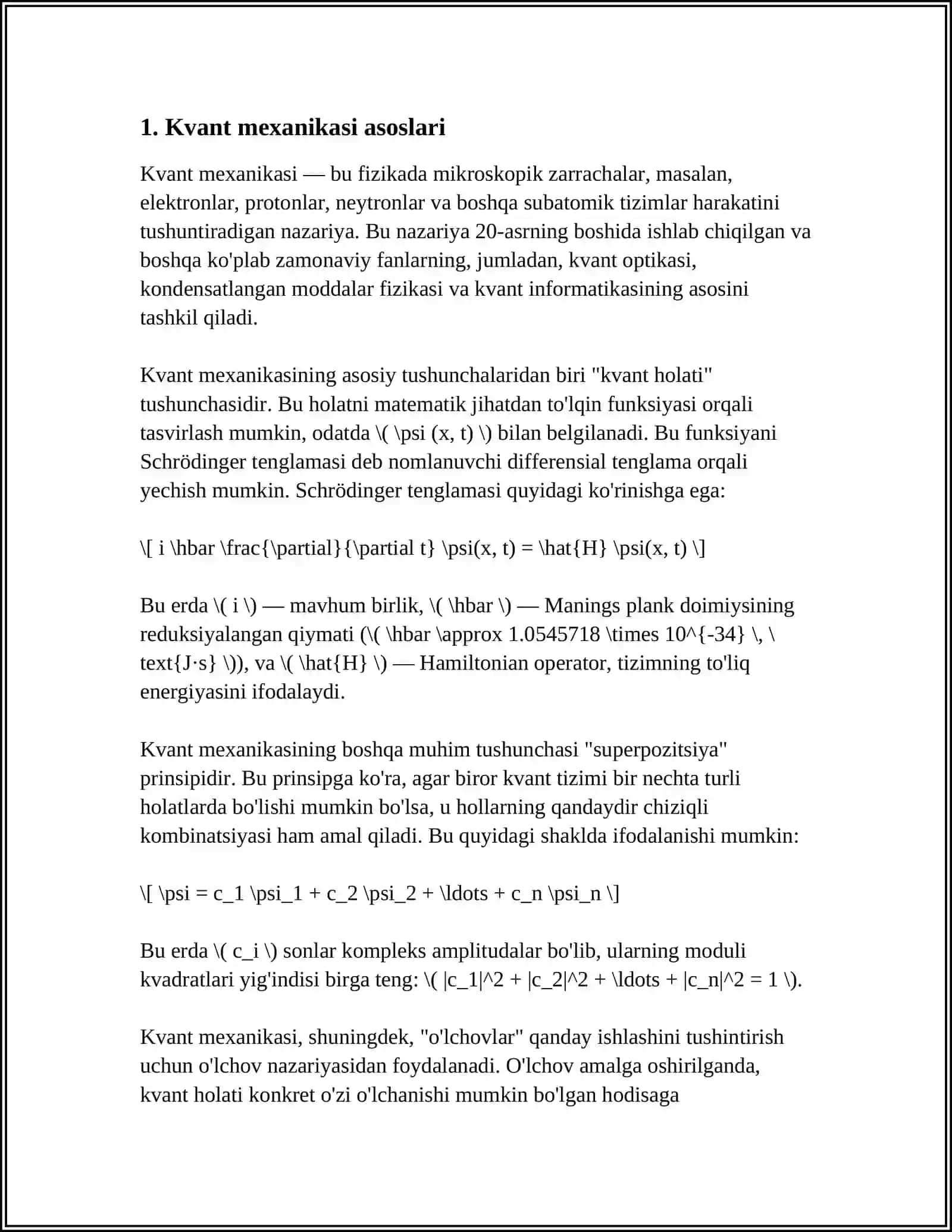 QUANTUM HISOBLASH: ASOSIY TUSHUNCHALAR VA ISTIQBOLLARI 3