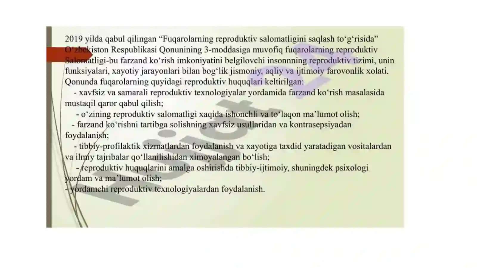 Yangi reproduktiv texnologiyalarni qoʻllash va prenatal diagnostikaning etik jihatlar 3