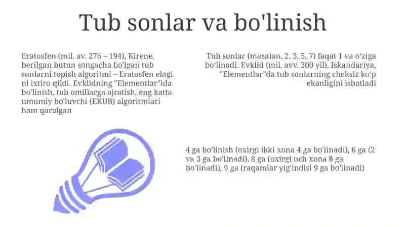 Yevklid va Eratosfen hayoti va ijodi haqida ma’lumot 3