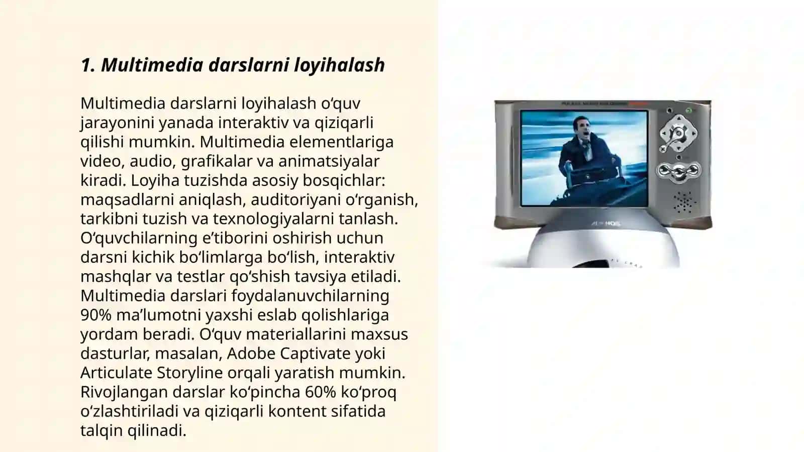 Multimediali dars tayyorlash 3