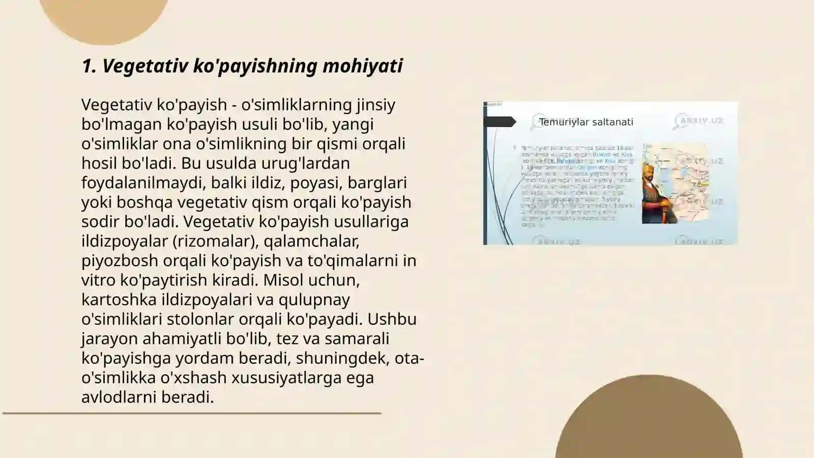 Oʻsimliklarda vegetativ jinnsiz va jinsiy kopayishning mohiyati va ularning qishloq xoʻjaligidagi ahamiyati 3