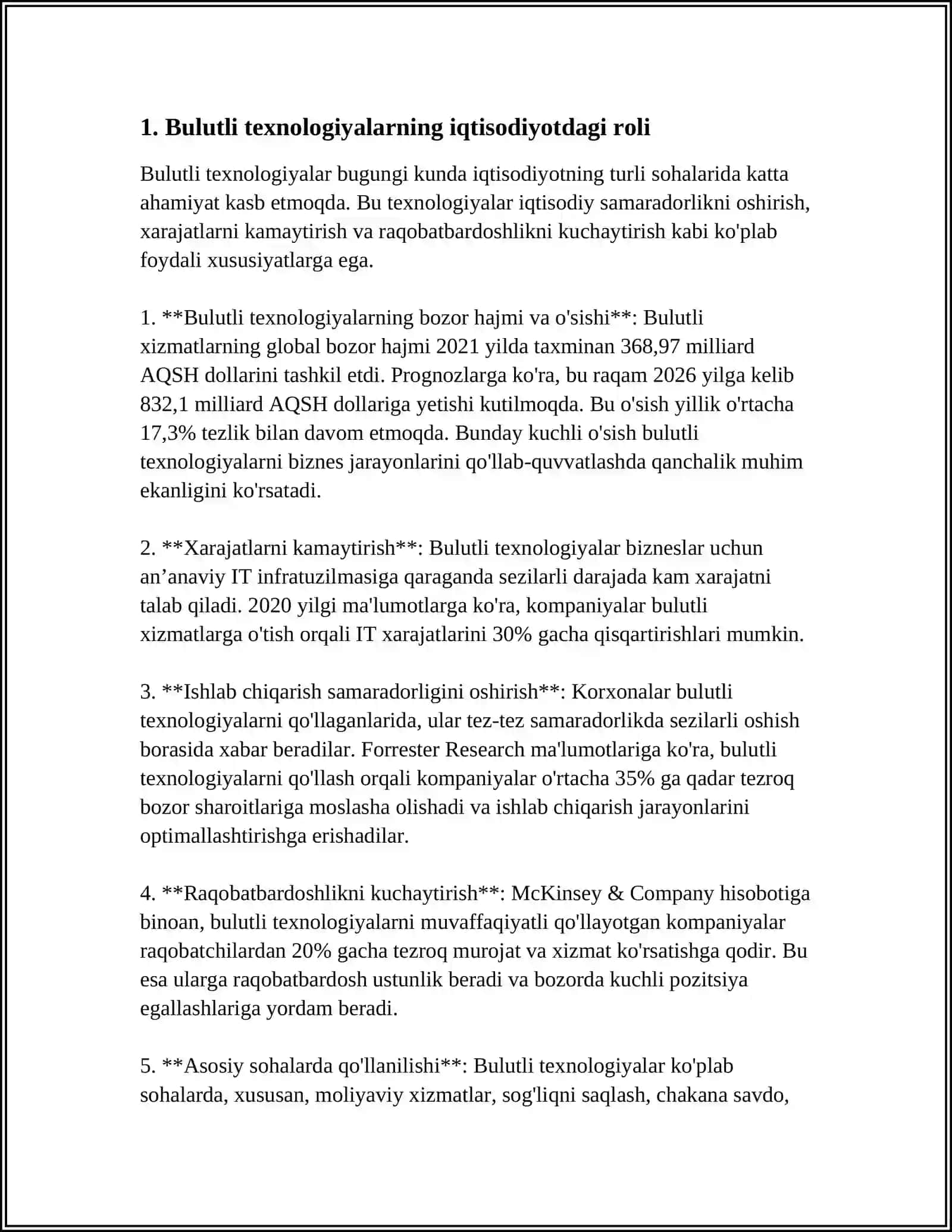 IQTISODIYOTDA BULUTLI TEXNOLOGIYALARNING O'RNI VA AHAMIYATI 3