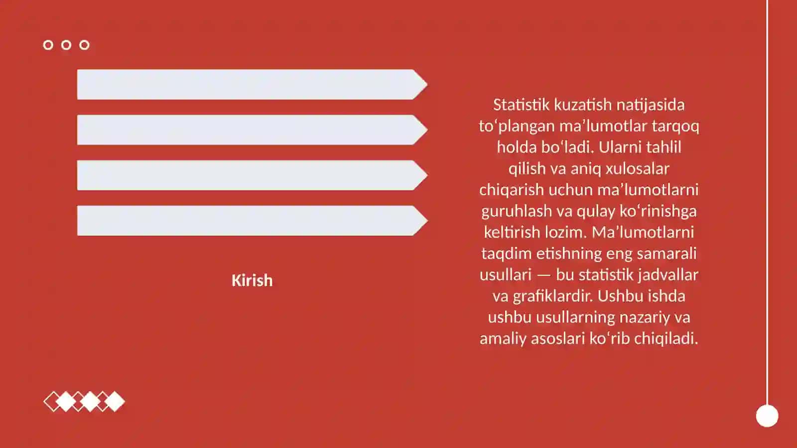 Statistik maʼlumotlarni taqdim etish usullari. Jadval va grafiklar 3