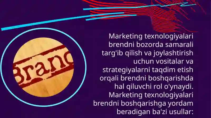Brendni boshqarishda marketing texnologiyalari 3