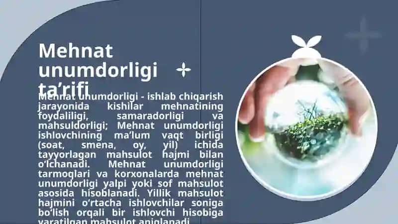 Mehnat unumdorligining darajasi va unga ta’sir etuvchi omillarning tahlili 3