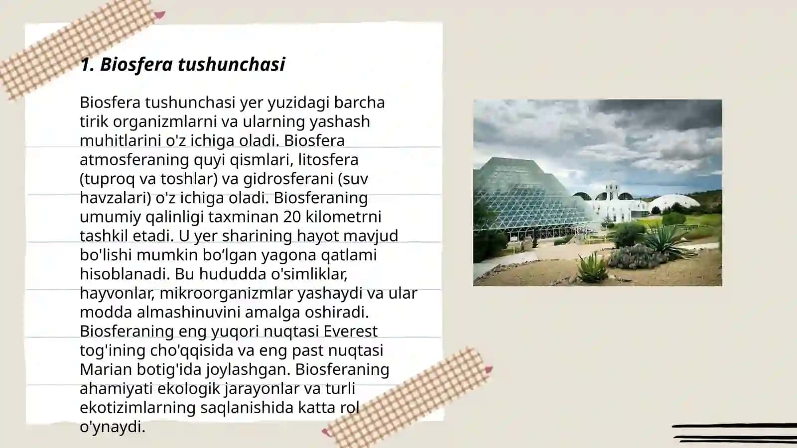 Biosfera organizimlarning tarqalishi, ekologik omillar 3