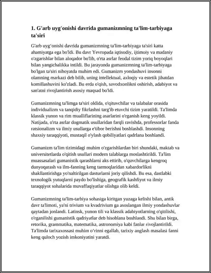 G'ARB UYG'ONISH DAVRIDA TA'LIM-TARBIYA VA PEDAGOGIK FIKRLAR TARAQQIYOTI 3