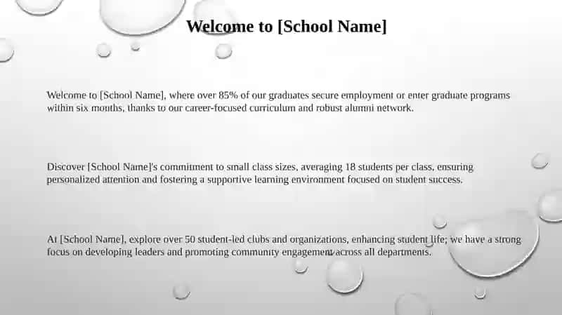 Web page design for [School Name] 3