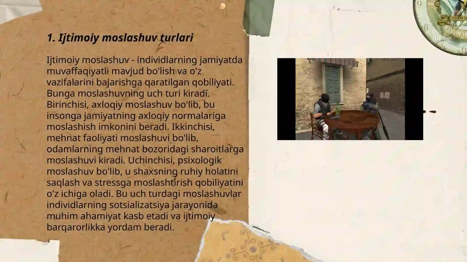Odamning adaptiv tiplari 3