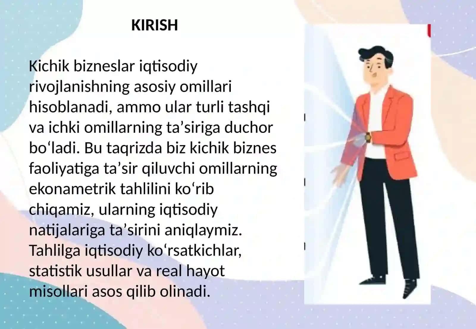 Kichik biznes faoliyatiga tasir etuvchi omillarni ekonametrik tahlil qilish 3