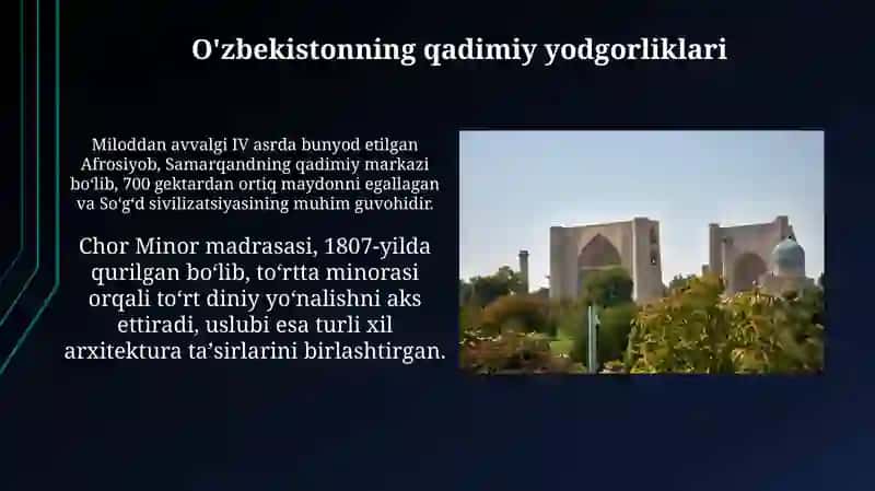 O'zbekistonning qadimiy yodgorliklari 3