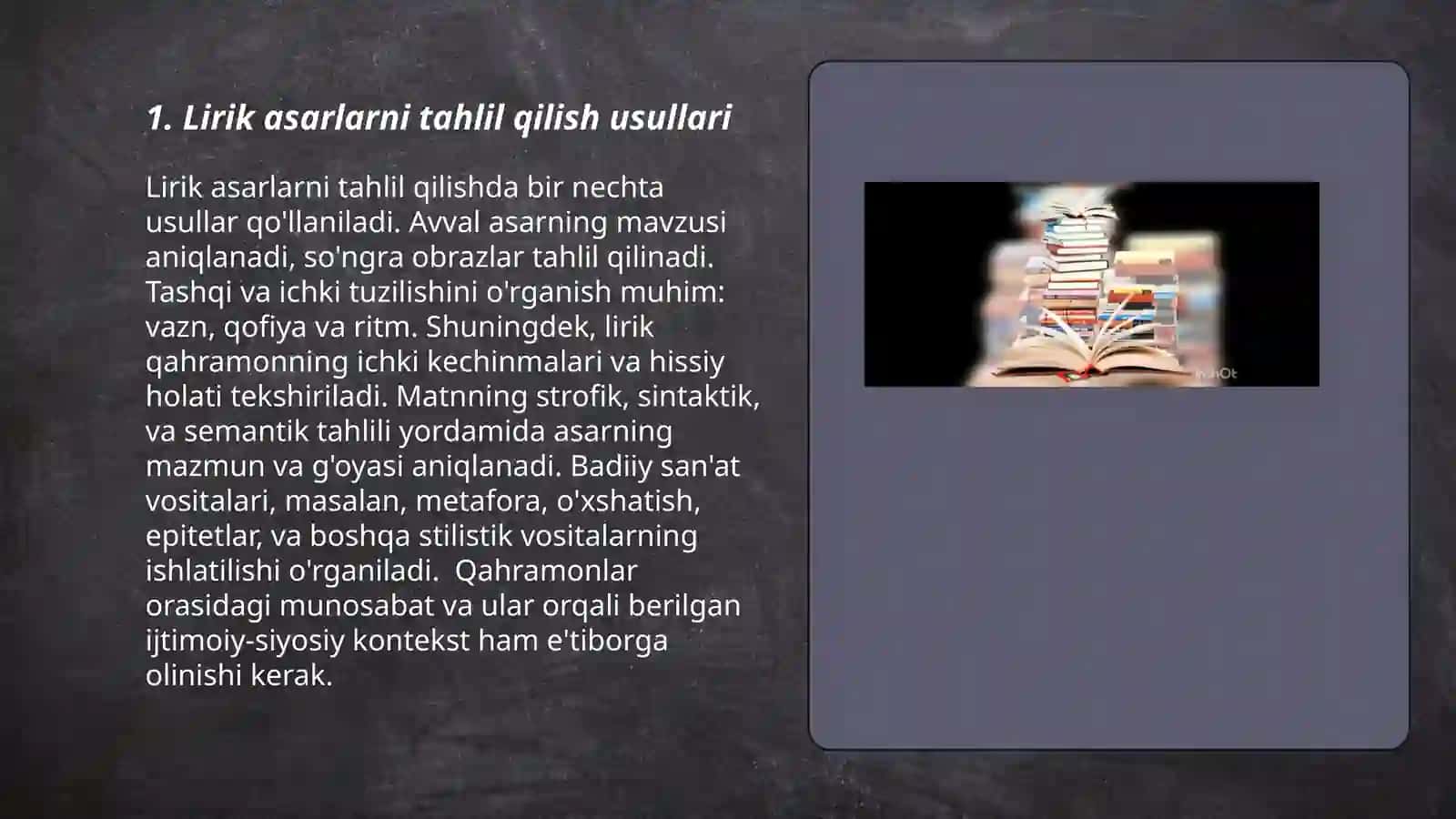 Lirik asarlarni ifodali va toʻgʻri oʻqishni oʻrganish 3