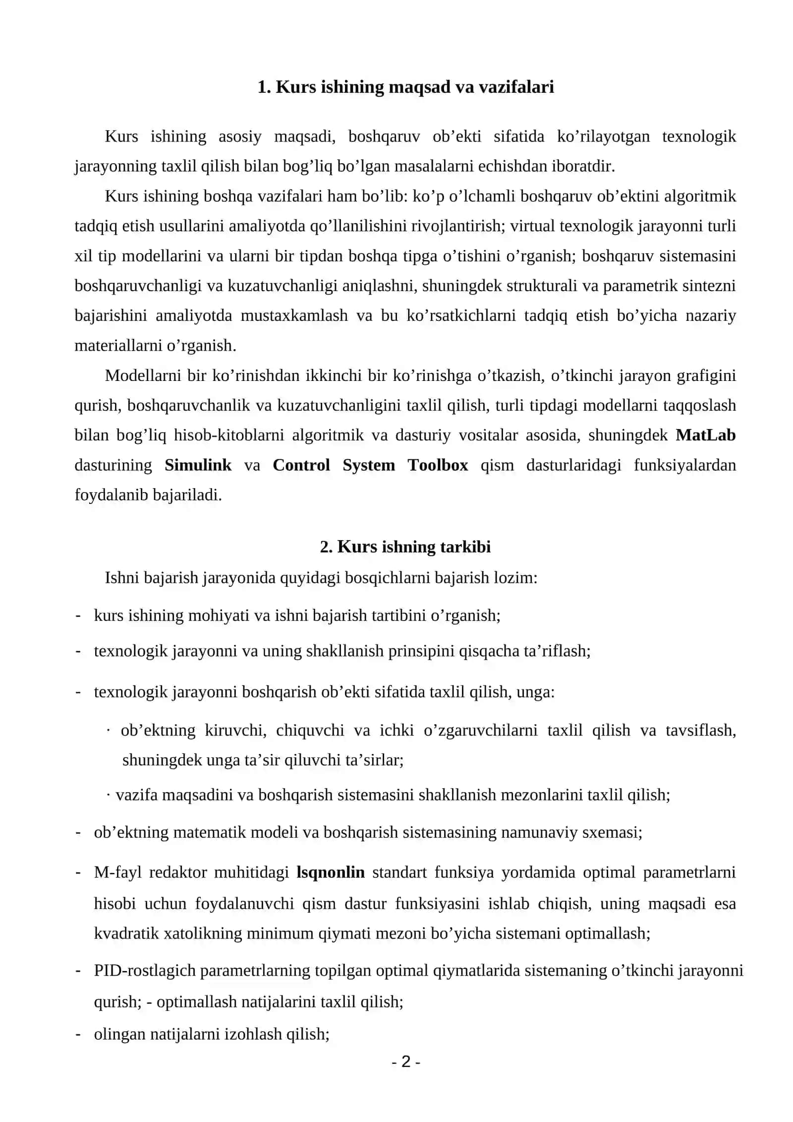 Kurs ishining mаqsаd vа vаzifаlаri 3