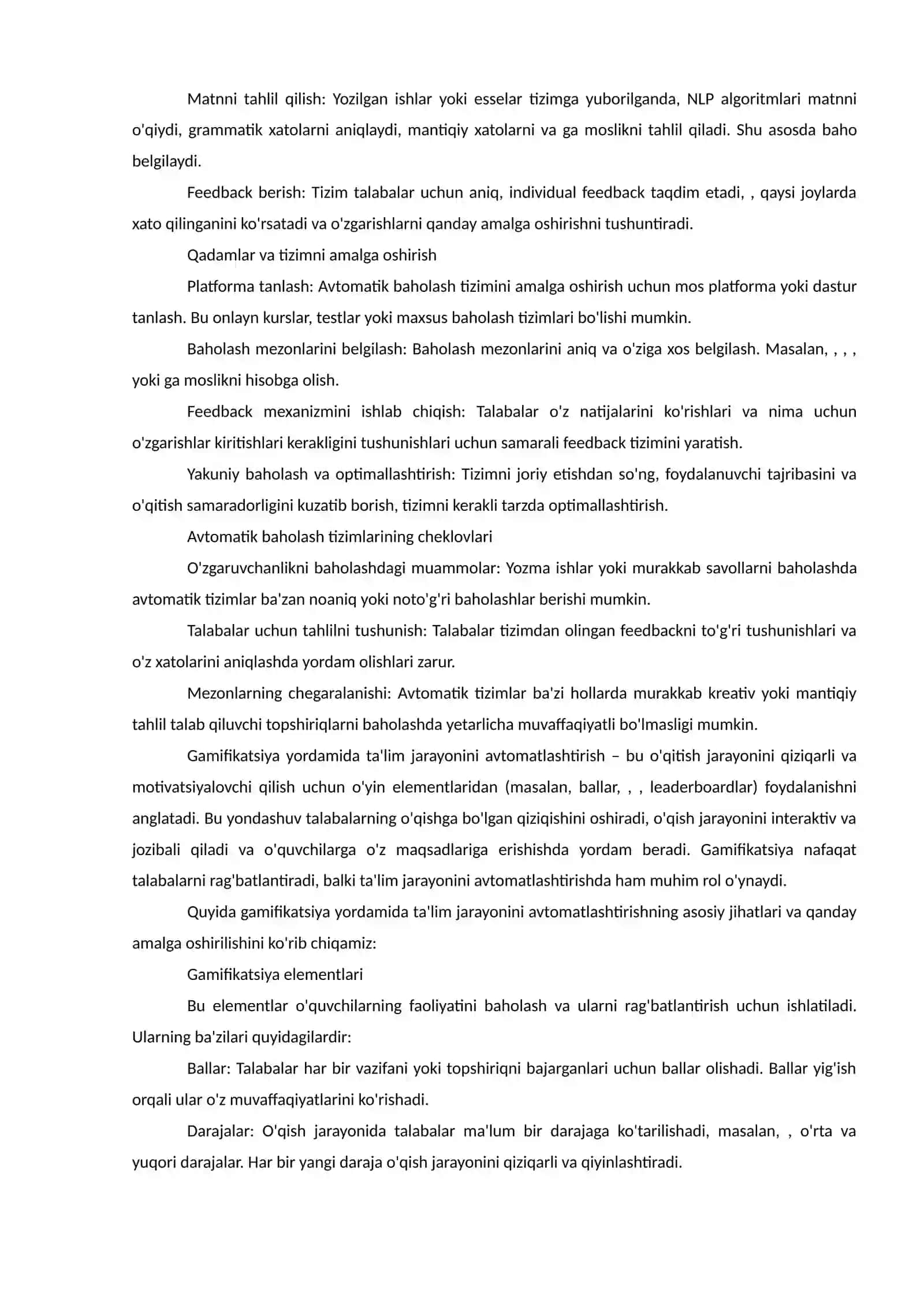 O'qish jarayonlarini avtomatik baholash 3