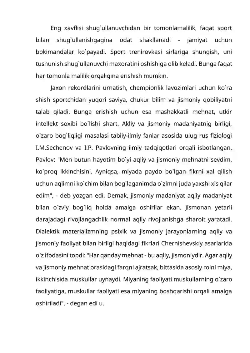 Jismoniy tarbiya nazariyasi va usuliyatining boshqa fanlar bilan bog’liqligi 3