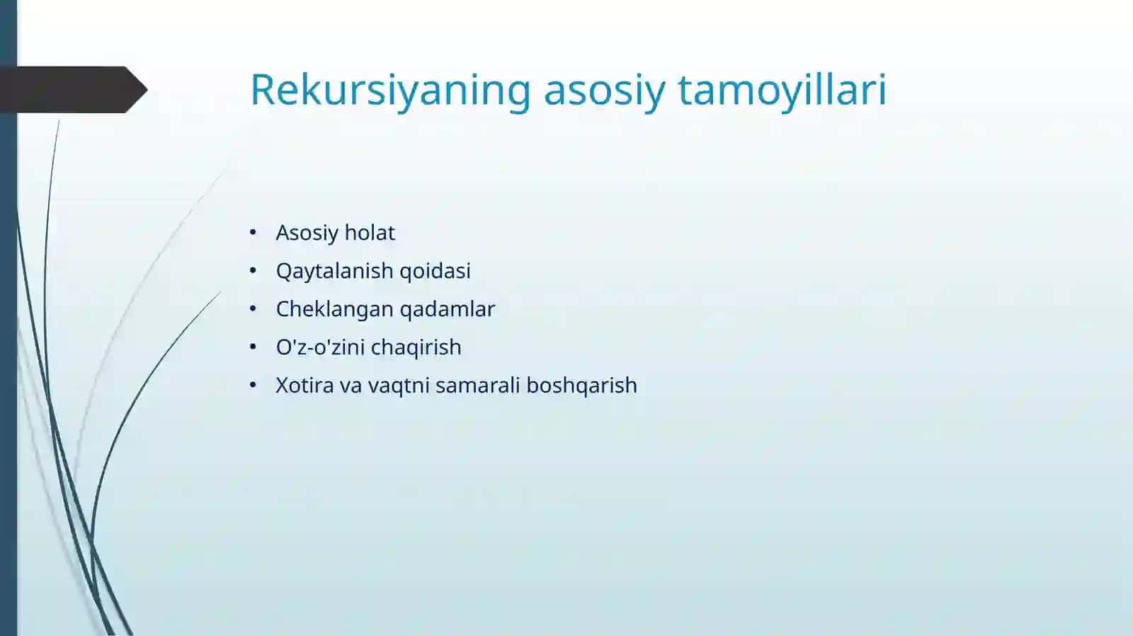 Rekursiv algoritmlar 3