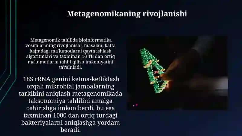 Turdiyev Bekzodning Bioinformatika fanidan tayyorlagan taqdimoti 3