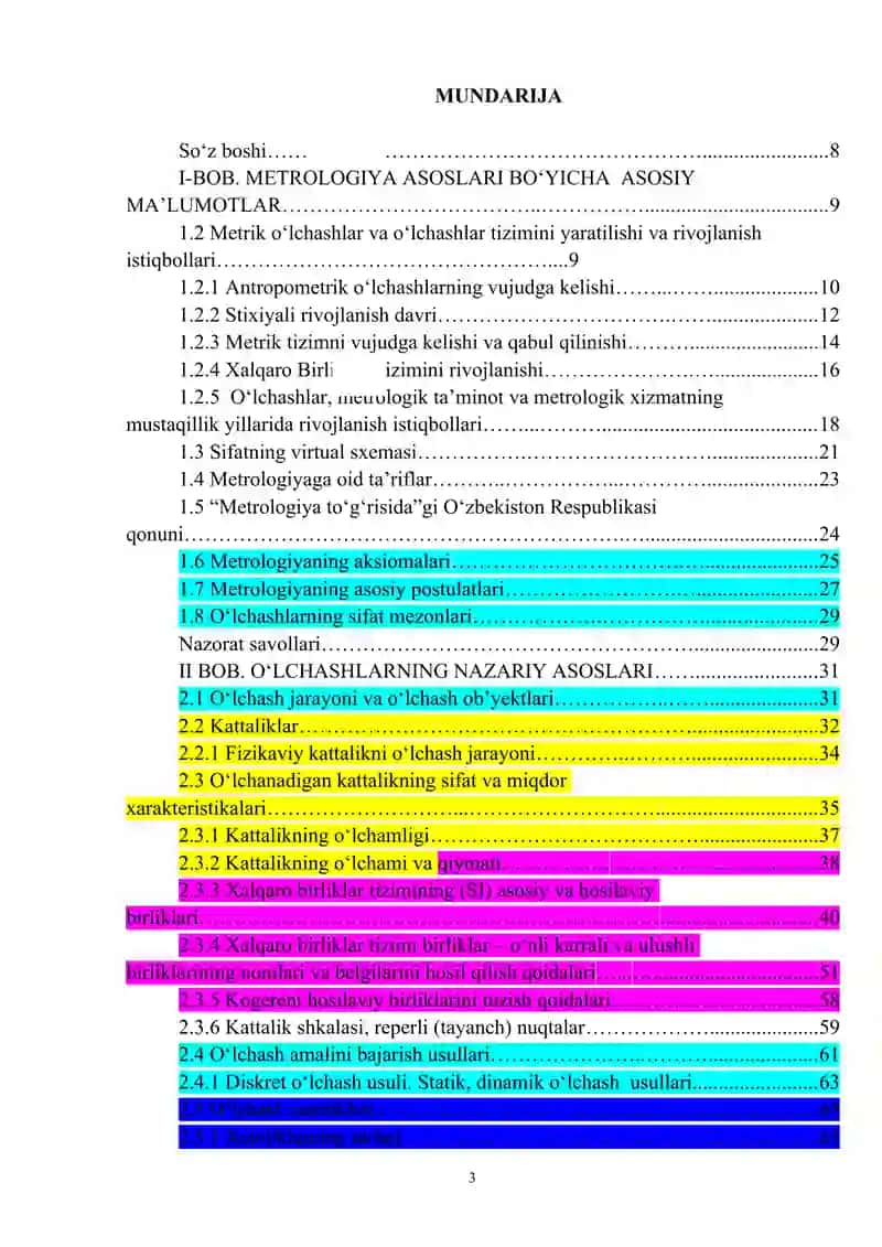 Mеtrоlоgiya Аsoslari 3
