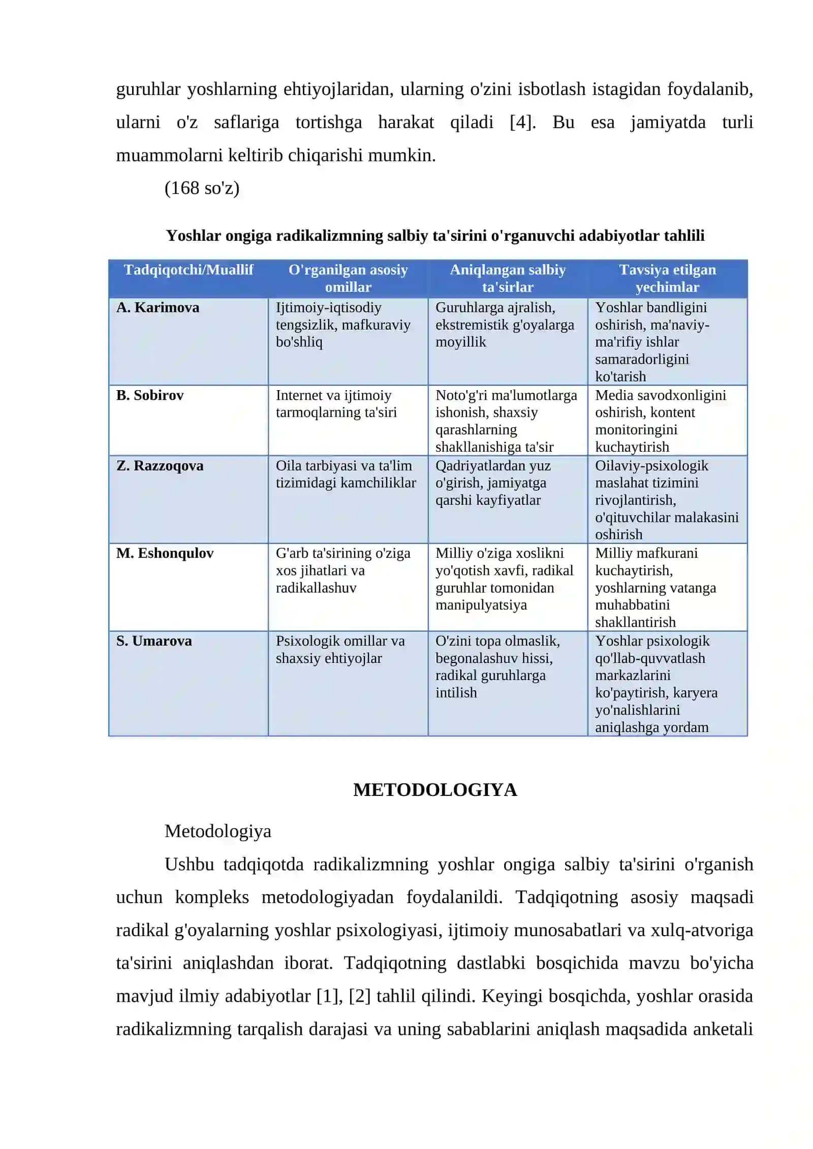RADIKALIZMNING YOSHLAR ONGIGA SALBIY TAʼSIRI 3