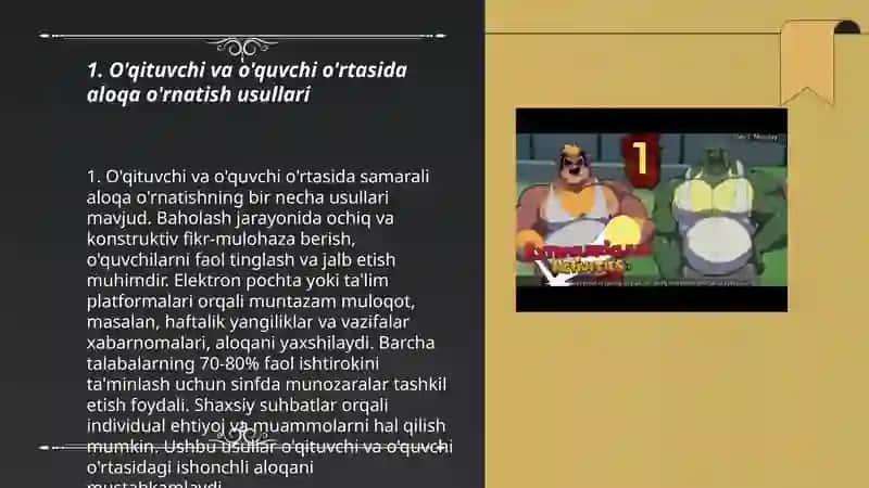 O'qituvchi va o'quvchi o'rtasida aloqa o'rnatish usullari 3