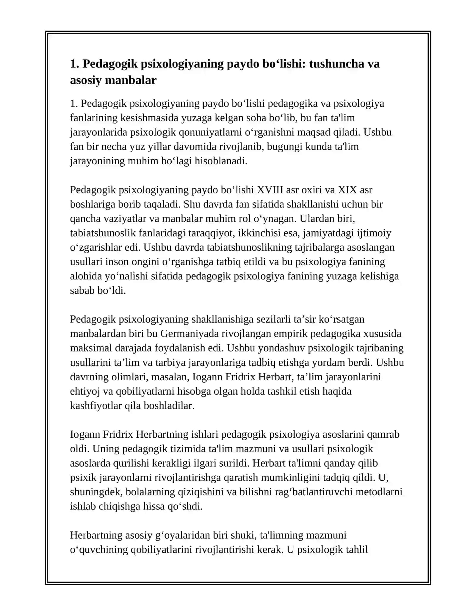 PEDAGOGIK PSIXOLOGIYANING YUZAGA KELISH TARIXI 3