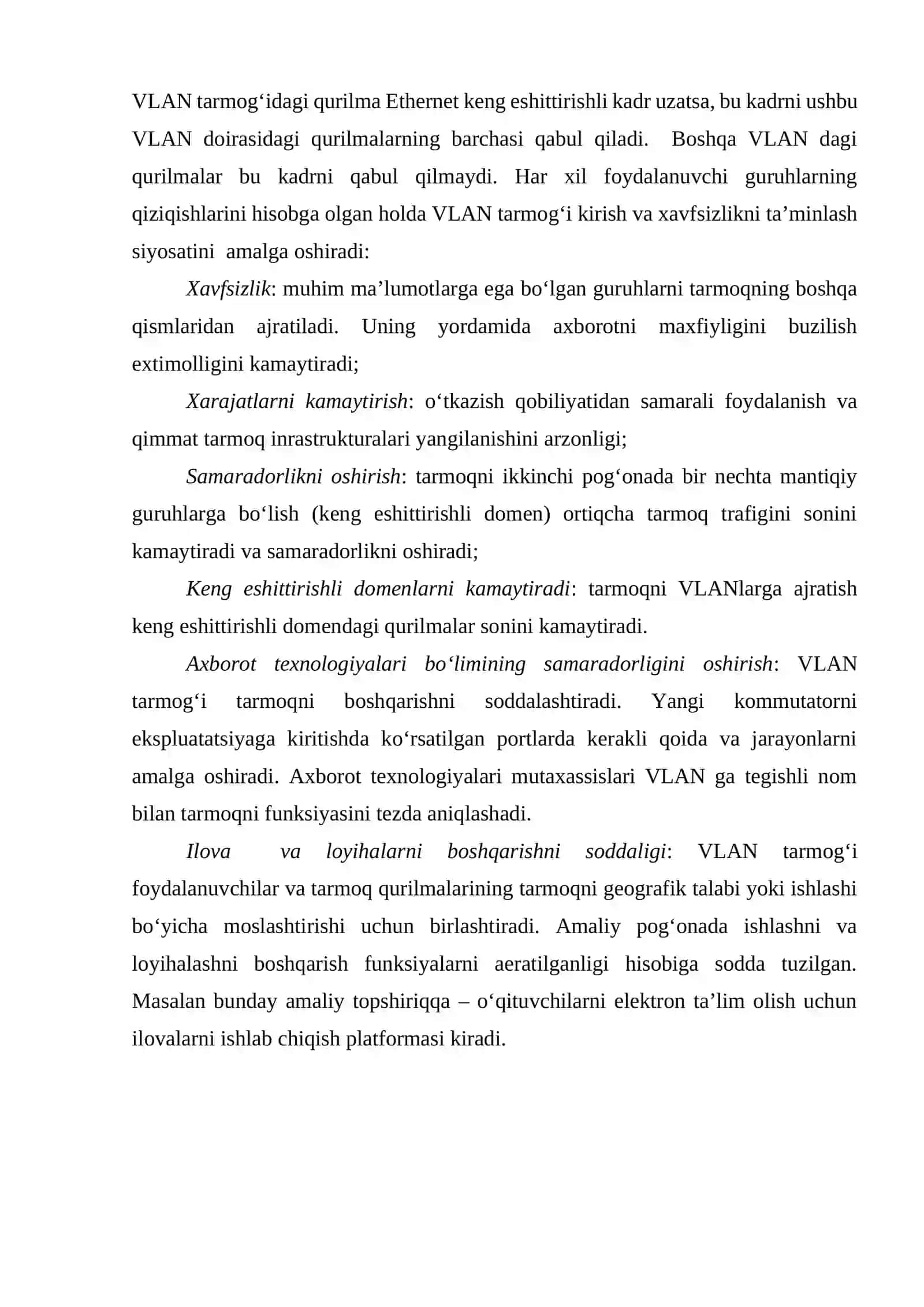 IPV6 VLAN TARMOQLARI O‘RTASIDA MARSHRUTIZATSIYANI SOZLASH 3