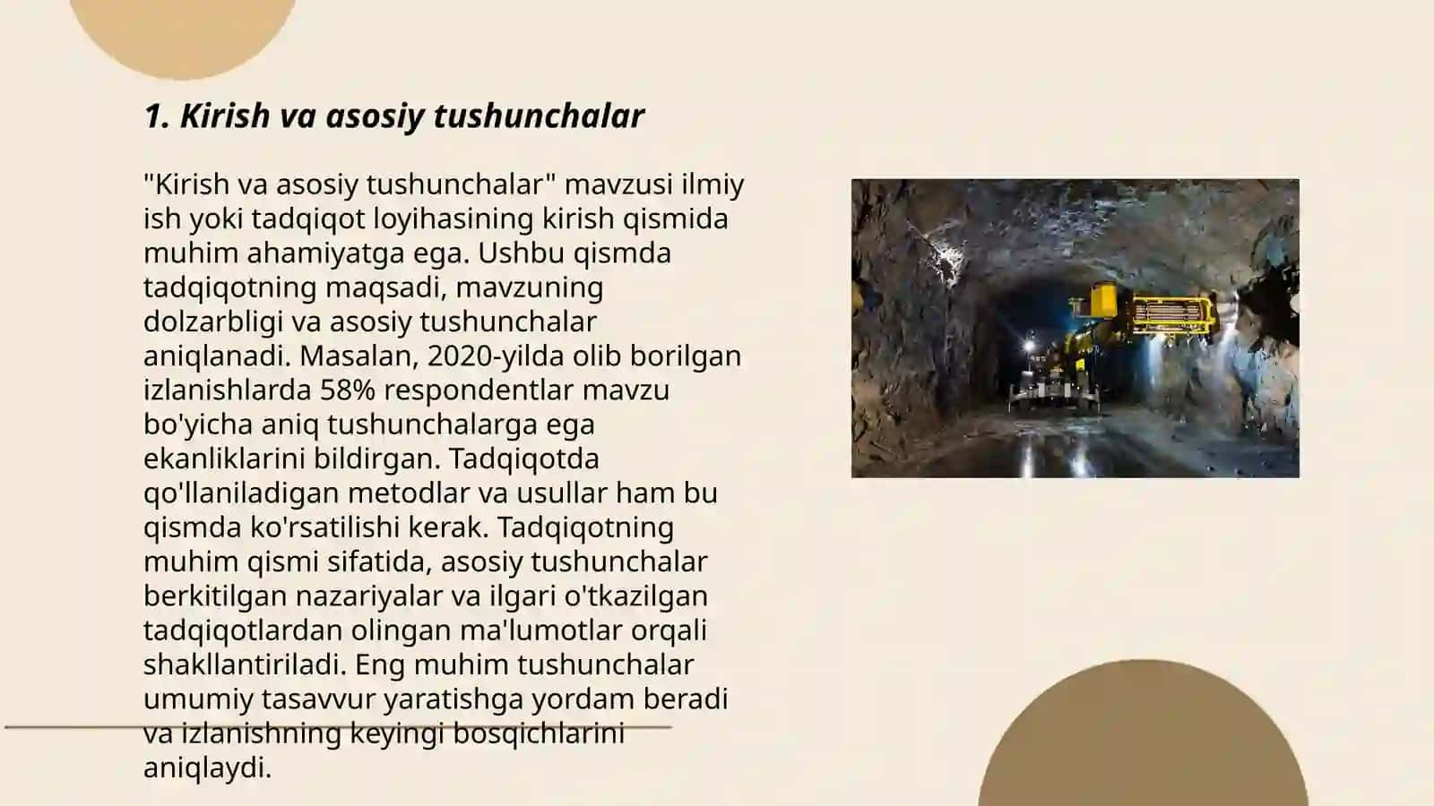 Qirquvchi va qazuvchi kon lahimlari s’yomkalari 3