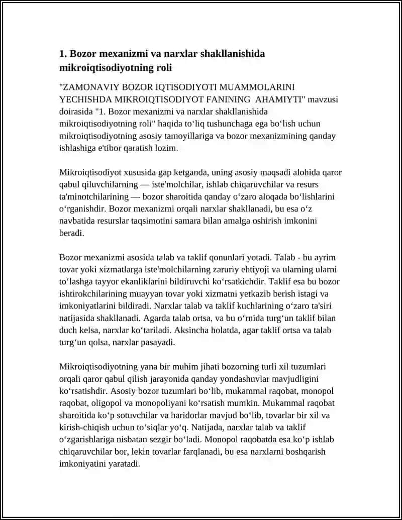 ZAMONAVIY BOZOR IQTISODIYOTI MUAMMOLARINI YECHISHDA MIKROIQTISODIYOT FANINING AHAMIYTI 3