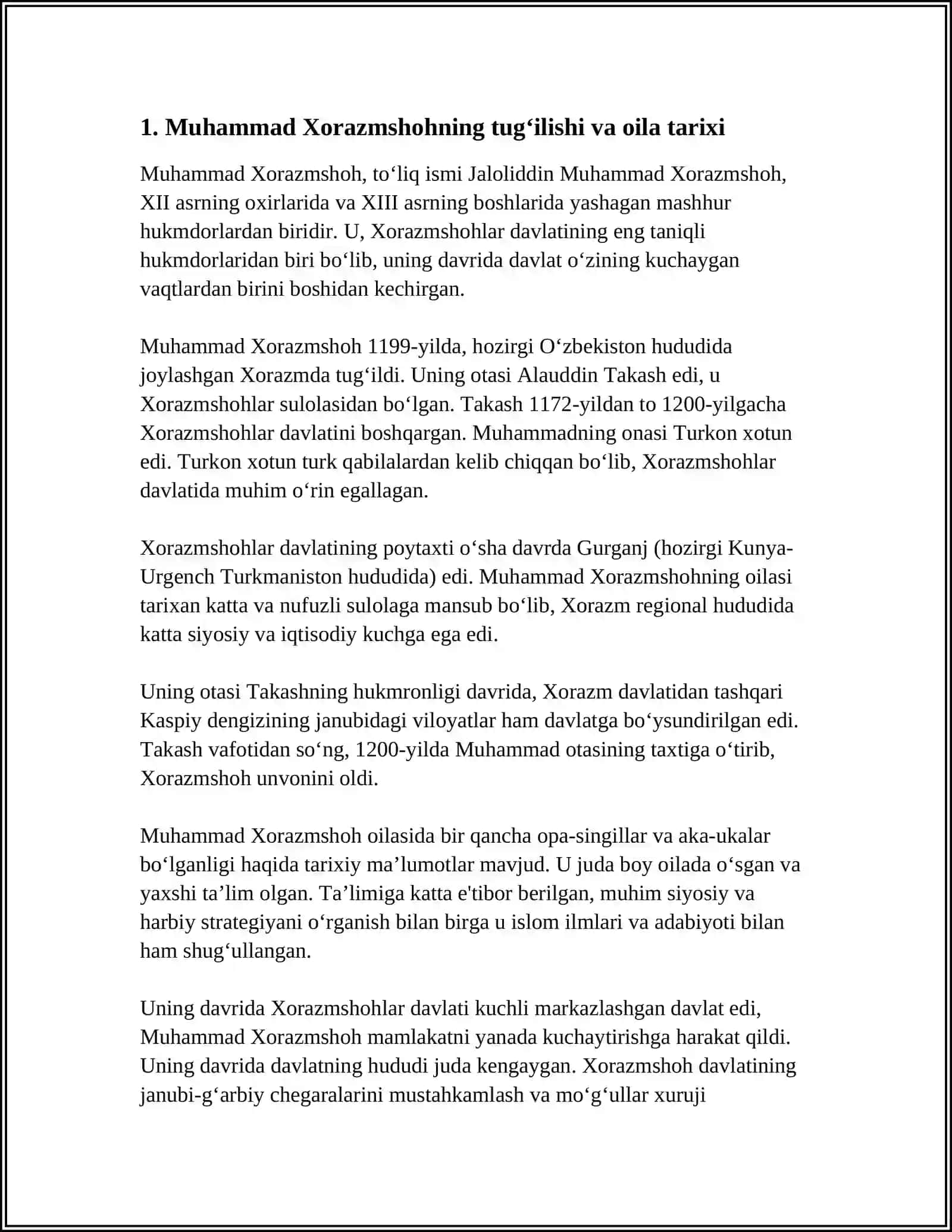 MUHAMMAD XORAZMSHOH 3