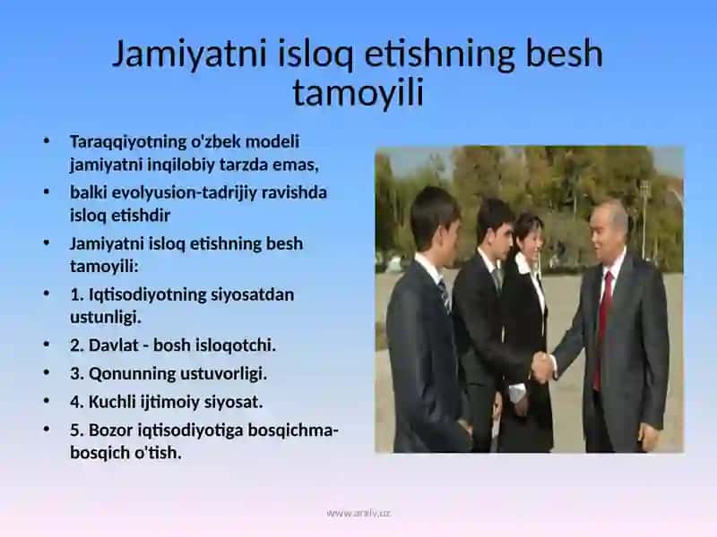 O'zbekistonning o'z istiqlol va taraqqiyot yo'li 3
