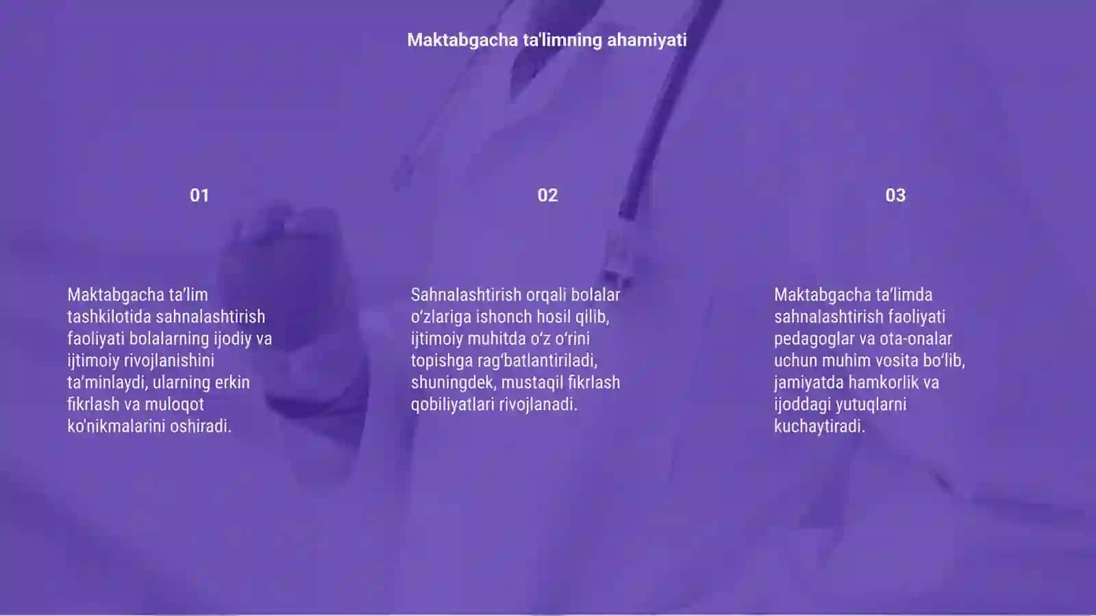 Maktabgacha taʼlim tashkilotida sahnalashtirish faoliyatining ahamiyati 3