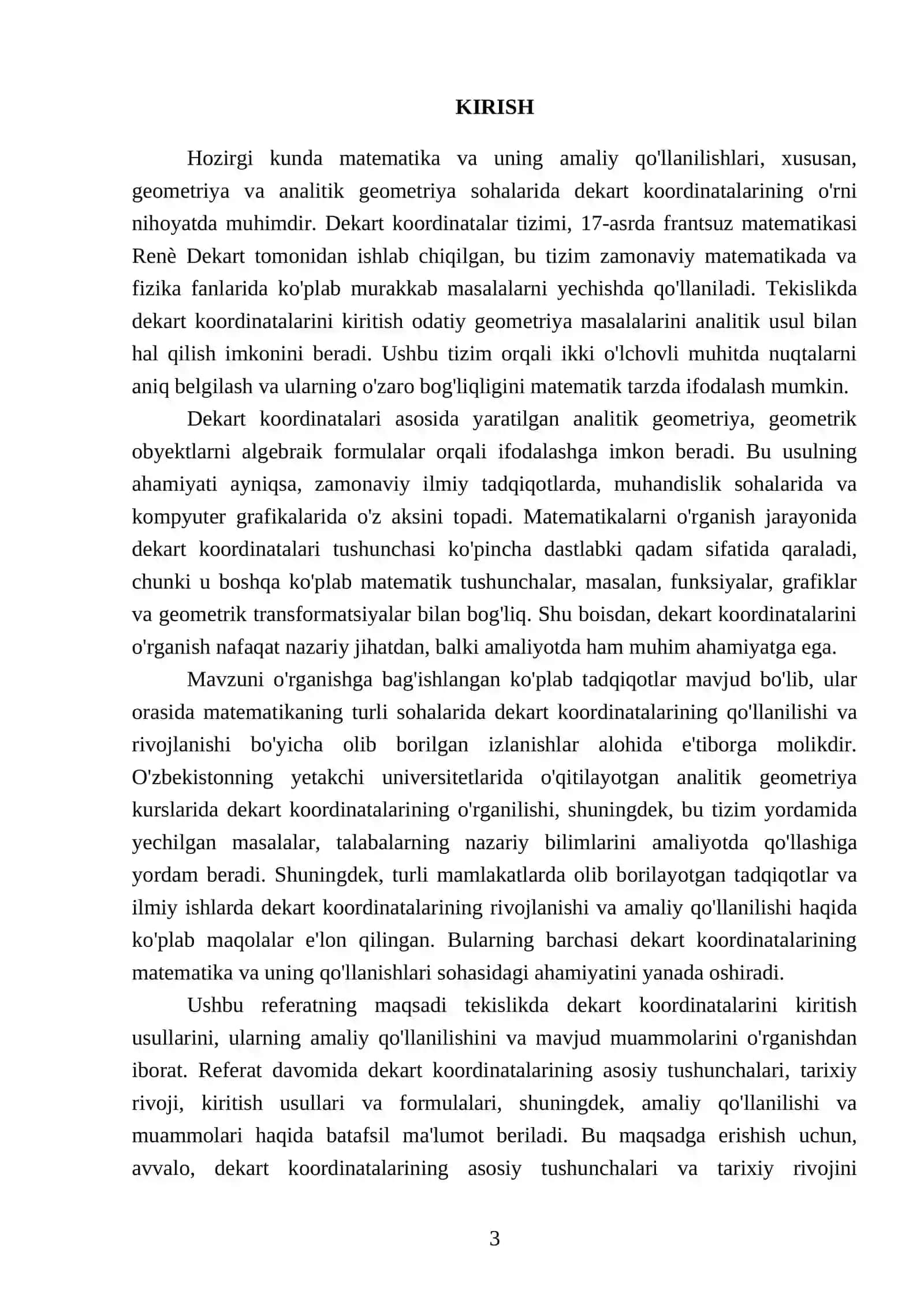 Tekislikda dekart koordinatalarini kiritish 3