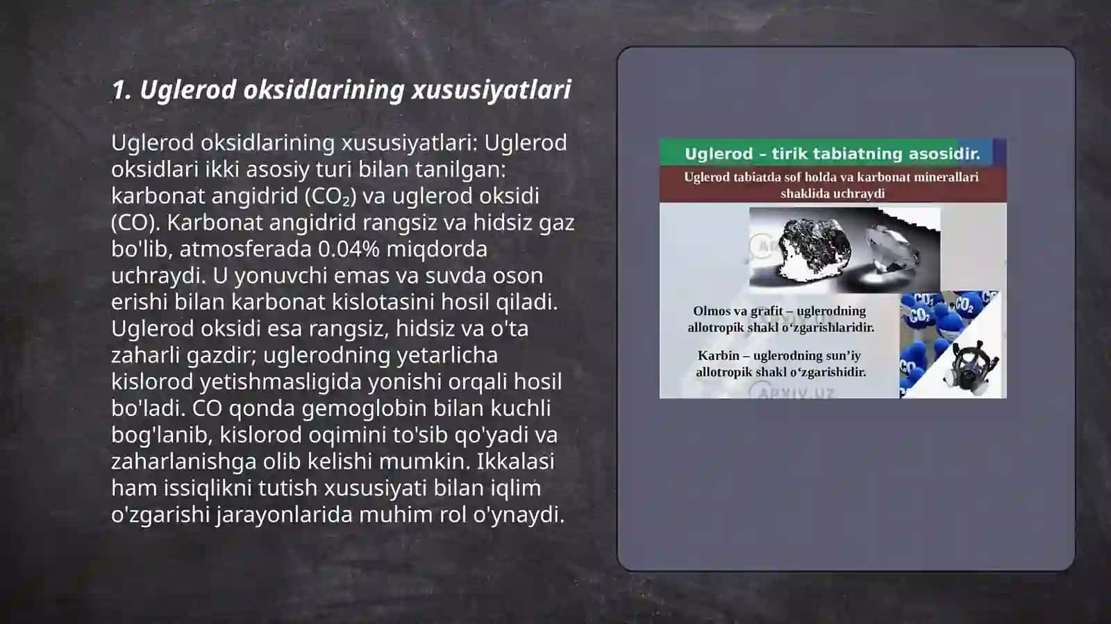 Uglerod oksidi va vodorod asosidagi sintezlar 3