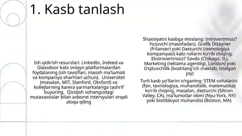 Kasb tanlash 3