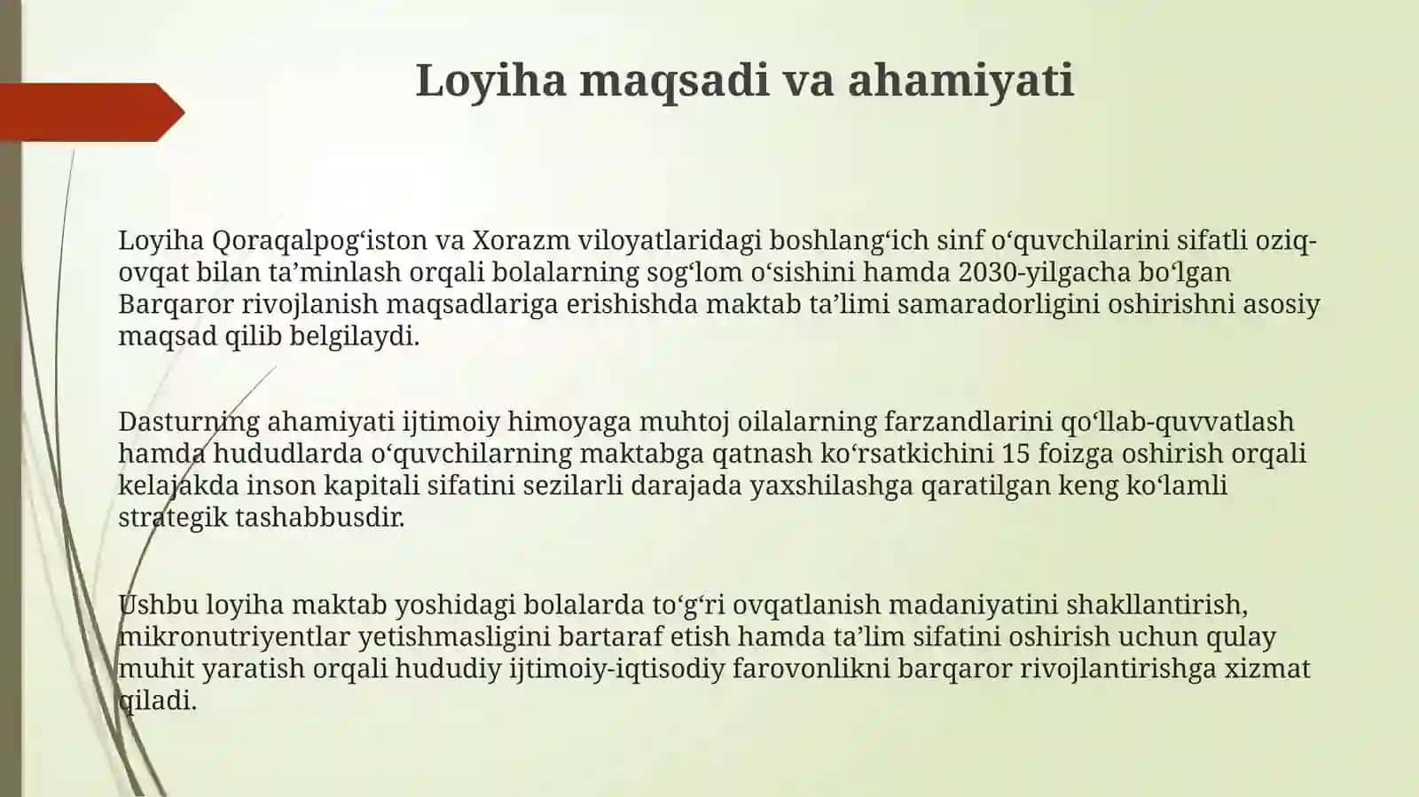 Ta'limni oshirish loyihasi 3