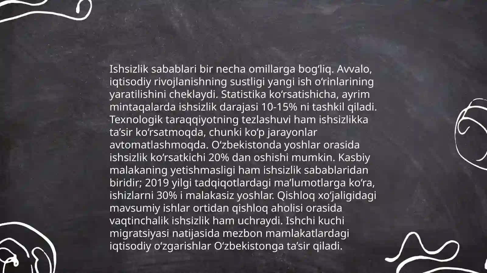 Ishsizlik muammosi va uni bartaraf etish yo'llari 3