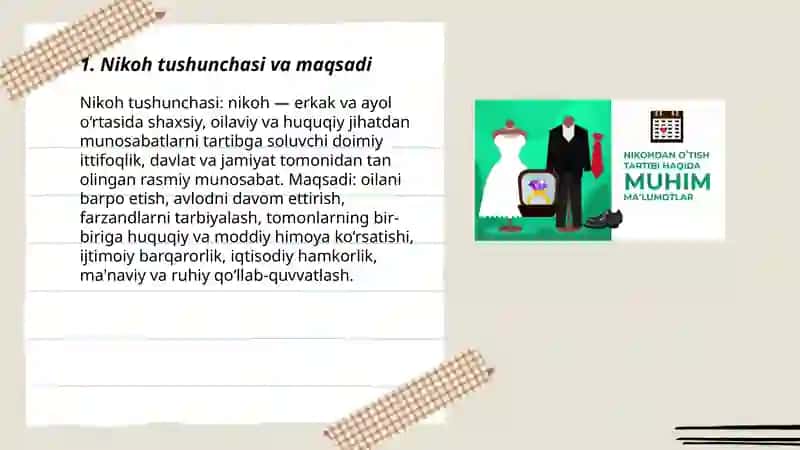 Nikoh tuzish asoslari 3