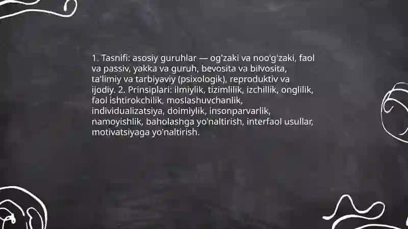 Tarbiyaviy ta'sir etish usullari va vositalari 3