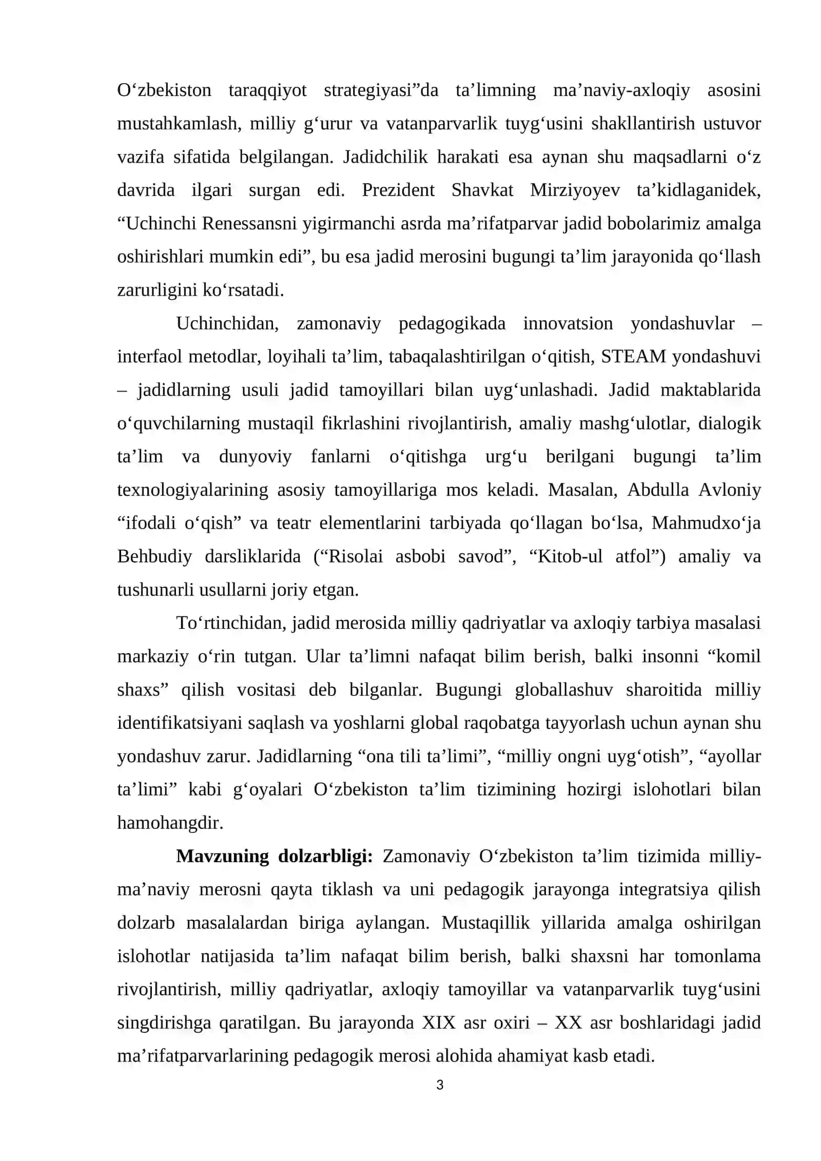 Pedagog faoliyatida jadid ma’rifatparvarlarining merosidan foydalanish 3