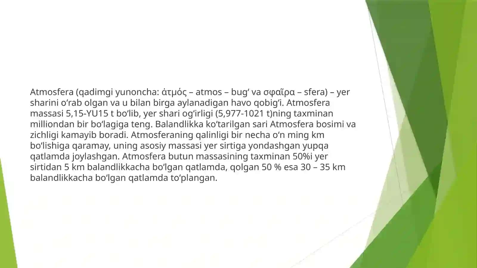 Atmosfera havosini oltingugurt birikmalaridan tozalash 3