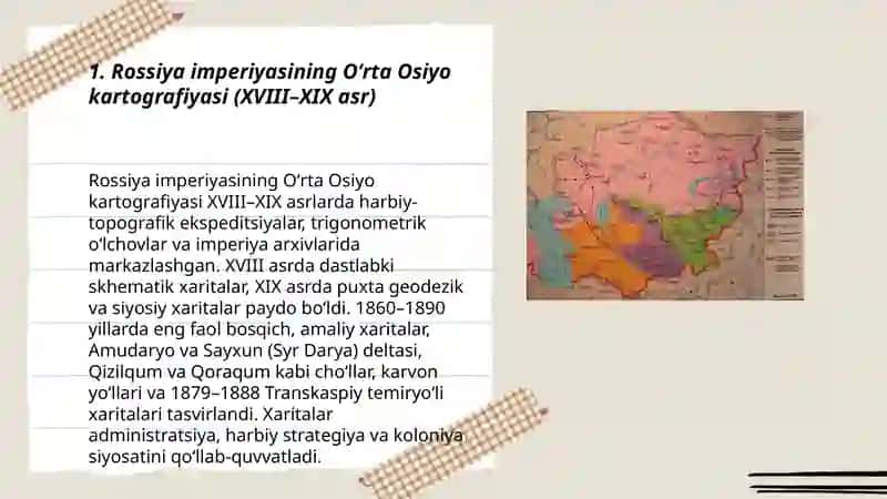 Rossiyada Oʼrta Osiyo haqidagi tarixiy -kartografik maʼlumotlar 3