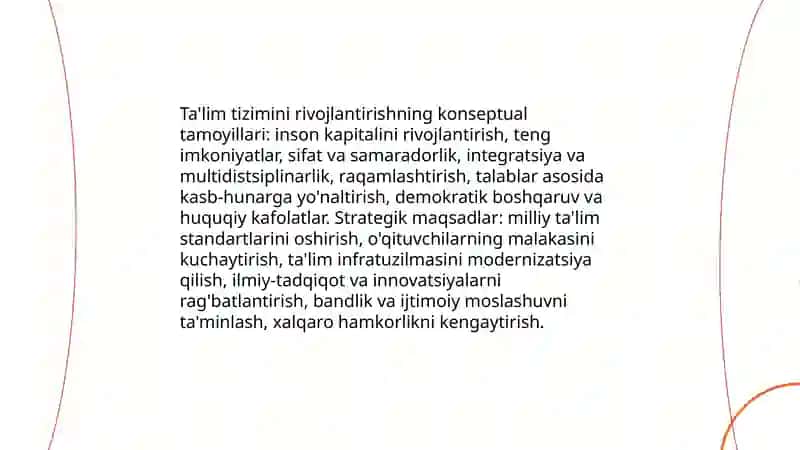 Õzbekiston respublikasi ta'lim tizimini rivojlantirishning konseptual asoslari 3