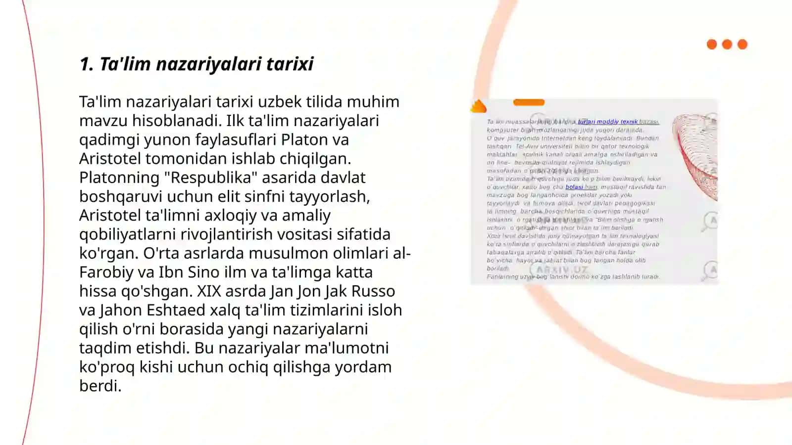 Didaktika ta'lim nazariyasi sifatida. Ta'lim paradigmalari 3